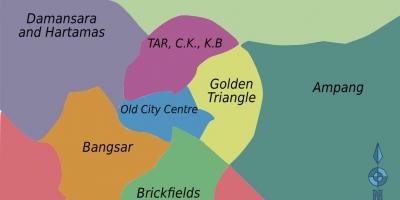 Kuala lumpur distrito mapa
