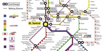 Kl sentral istasyon ng tren sa mapa