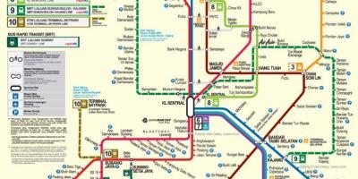 Klang valley rail transit mapa