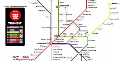 Mapa ng Subway sa kuala lumpur