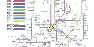 Kuala lumpur rail transit mapa