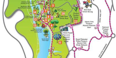 Mapa ng perdana botanical garden
