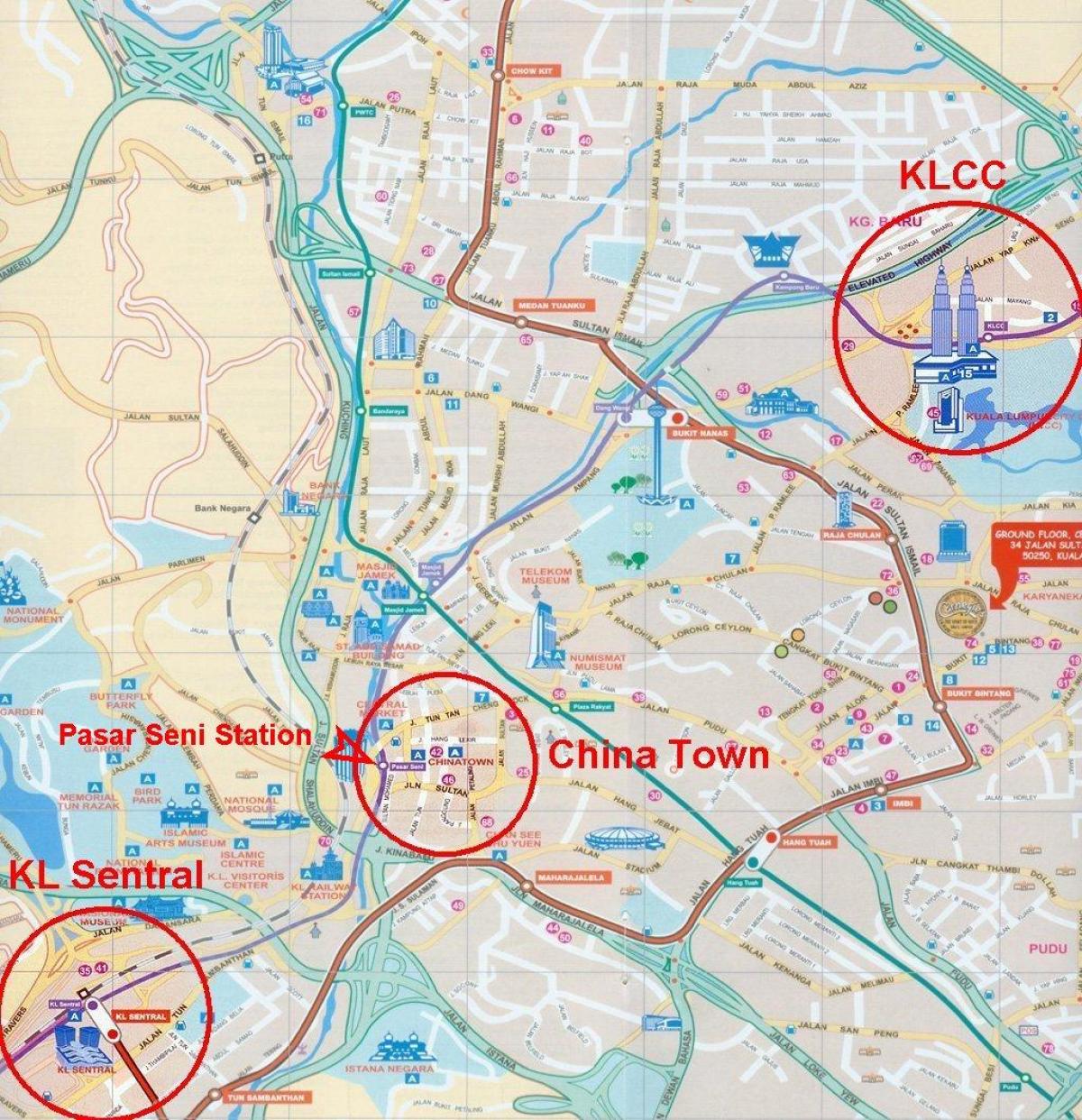 chinatown malaysia mapa