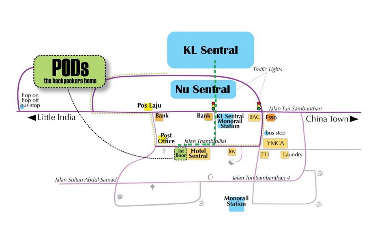 kuala lumpur bus station mapa