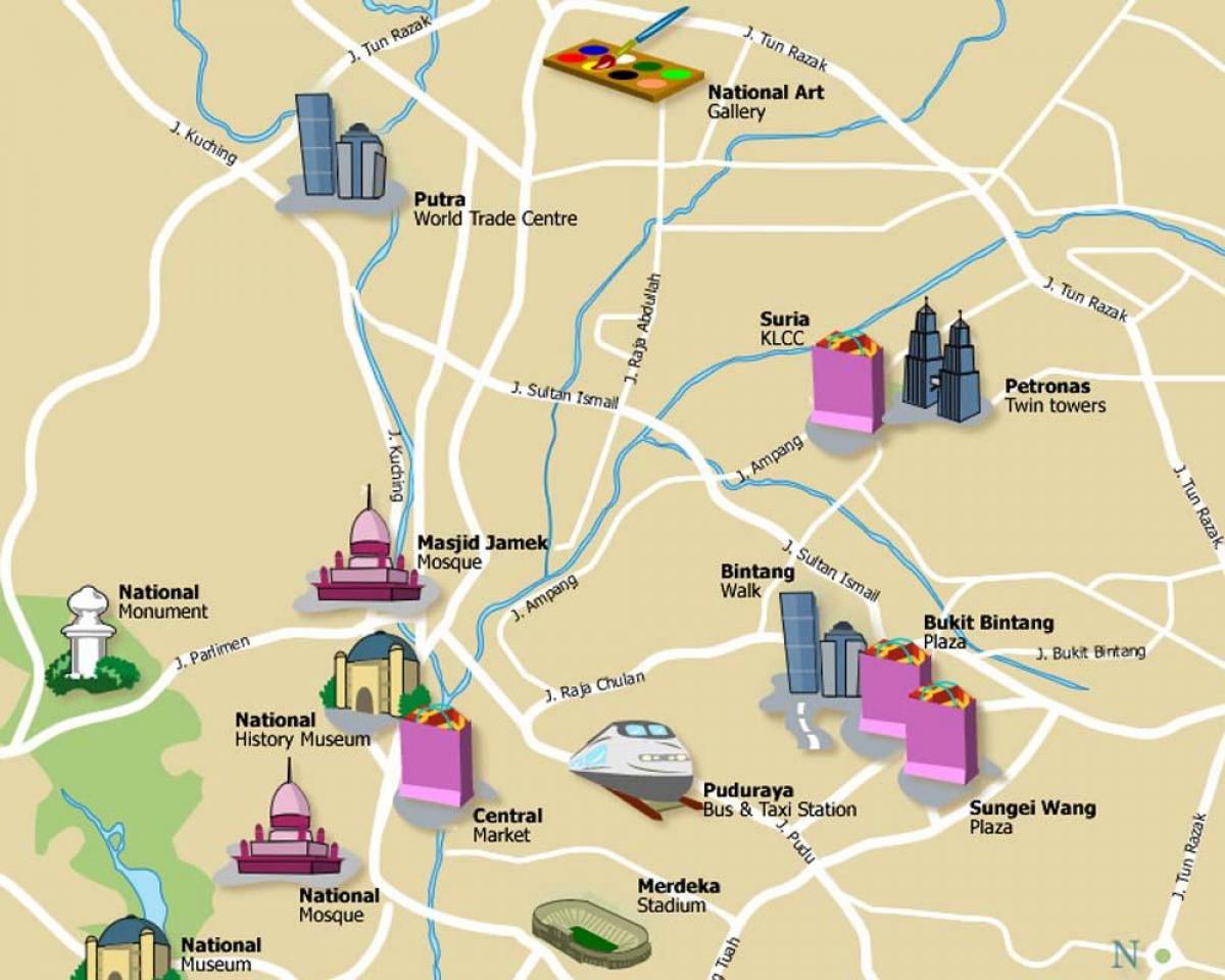 turista mapa ng kl malaysia