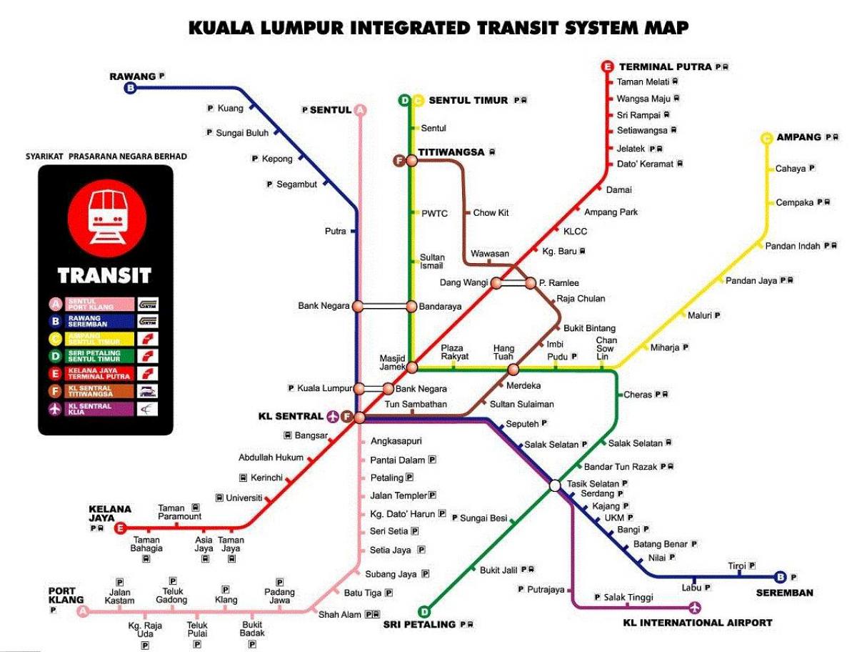 mapa ng subway sa kuala lumpur