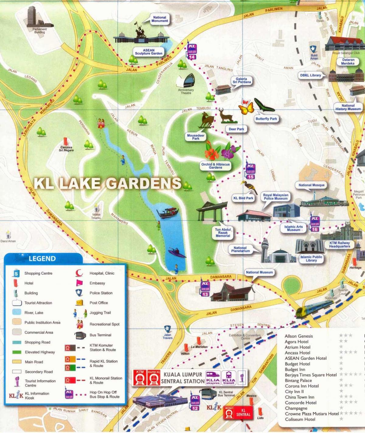 Mapa ng lake garden