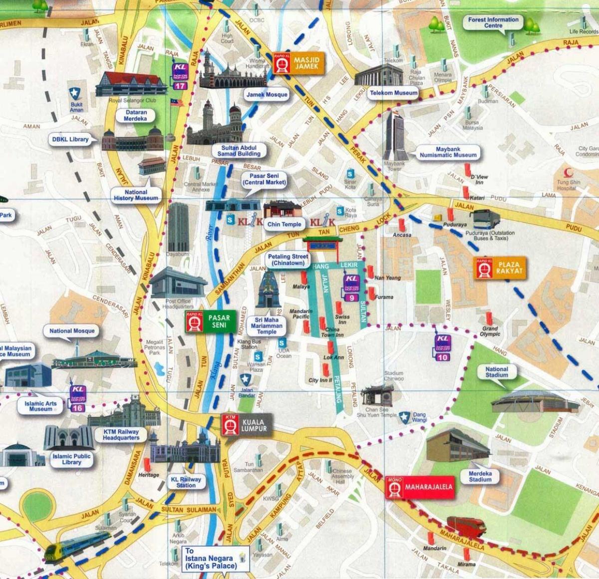 kuala lumpur mapa ng lungsod turista