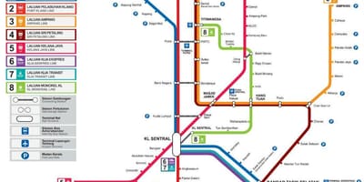 Sanayin ang mga ruta sa mapa ng malaysia